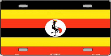 LP-4167 Uganda Flag Metal Novelty License Plate