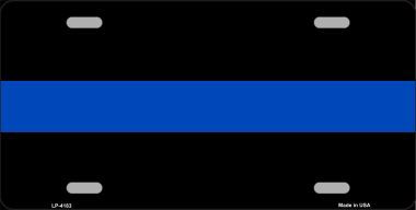 Picture of Smart Blonde LP-4183 Thin Blue Line Police Metal Novelty License Plate