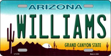 LP-4185 Williams Arizona Novelty Metal License Plate