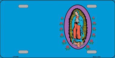 Picture of Smart Blonde LP-4188 Virgin Mary Blue Background Metal Novelty License Plate