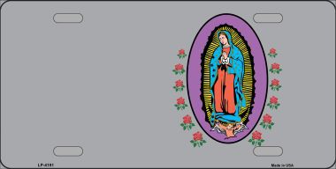 Picture of Smart Blonde LP-4191 Virgin Mary Gray Background Metal Novelty License Plate