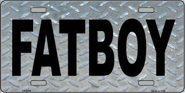 LP-4203 Fat Boy Diamond Metal Novelty License Plate