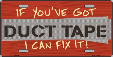 LP-4204 Duct Tape Metal Novelty License Plate