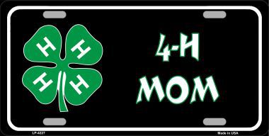 LP-4227 4-H Mom Metal Novelty License Plate