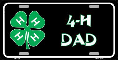 LP-4228 4-H Dad Metal Novelty License Plate