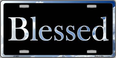 LP-4231 Blessed Blue Sky Cloud Metal Novelty License Plate