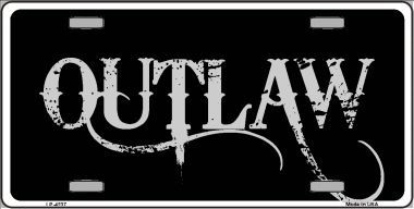LP-4237 Outlaw Metal Novelty License Plate