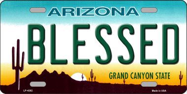 LP-4262 Blessed Arizona Novelty Metal License Plate
