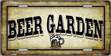 LP-4285 Beer Garden Metal Novelty License Plate