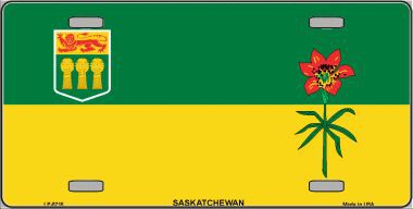 LP-5215 Saskatchewan Flag Metal Novelty License Plate