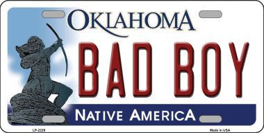 LP-6229 Bad Boy Oklahoma Novelty Metal License Plate