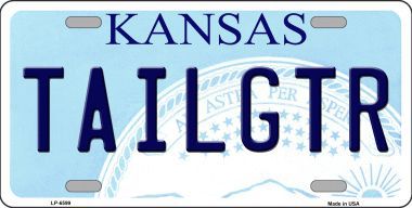LP-6599 Tailgtr Kansas Novelty Metal License Plate