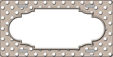 LP-4362 Scallop Tan White Polka Dot Metal Novelty License Plate