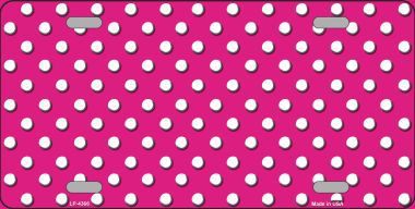 Picture of Smart Blonde LP-4366 Pink White Polka Dot Metal Novelty License Plate
