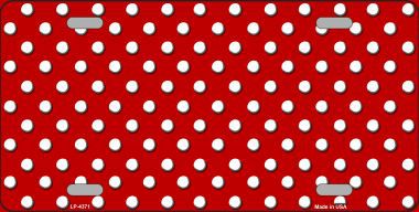 Picture of Smart Blonde LP-4371 Red White Polka Dot Metal Novelty License Plate