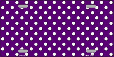 Picture of Smart Blonde LP-4373 Purple White Polka Dot Metal Novelty License Plate