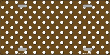Picture of Smart Blonde LP-4374 Brown White Polka Dot Metal Novelty License Plate