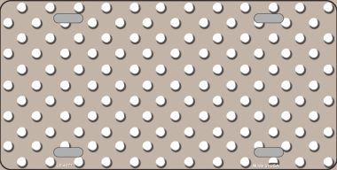 Picture of Smart Blonde LP-4377 Tan White Polka Dot Metal Novelty License Plate