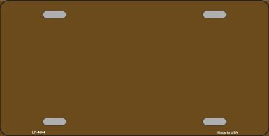 LP-4604 Brown Solid Background Metal Novelty License Plate