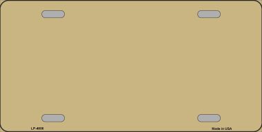 LP-4606 Gold Solid Background Metal Novelty License Plate