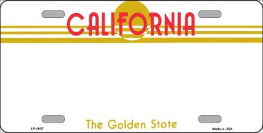 LP-4607 California Novelty State Background Blank Metal License Plate