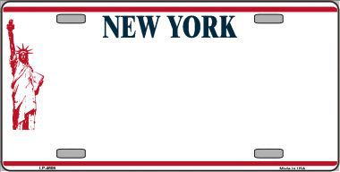 LP-4609 New York Novelty State Background Blank Metal License Plate