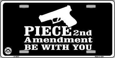 LP-4673 Piece Be With You Metal Novelty License Plate