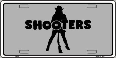 LP-4676 Shooters Metal Novelty License Plate