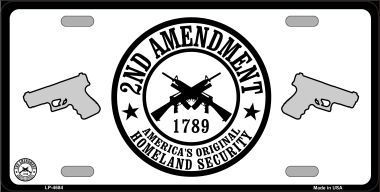 LP-4684 2nd Amendment Metal Novelty License Plate