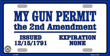LP-4685 My Gun Permit Metal Novelty License Plate