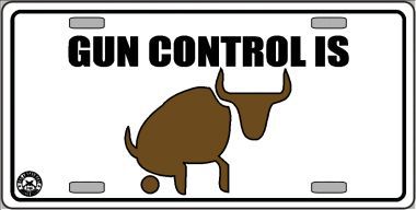 LP-4687 Gun Control Metal Novelty License Plate