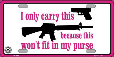 LP-4694 I Carry This Gun Metal Novelty License Plate