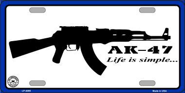 LP-4698 Life Is Simple Metal Novelty License Plate