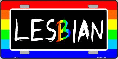LP-4713 Lesbian Metal Novelty License Plate