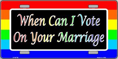 LP-4716 When Can I Vote Metal Novelty License Plate