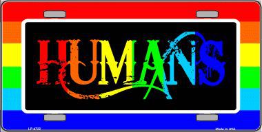 LP-4722 Humans Metal Novelty License Plate