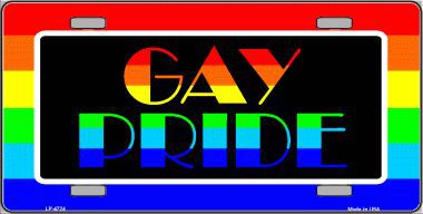 LP-4724 Gay Pride Metal Novelty License Plate
