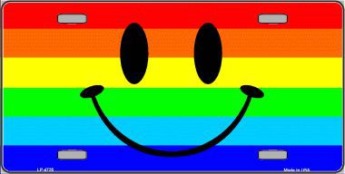 LP-4725 Smiley Face Metal Novelty License Plate