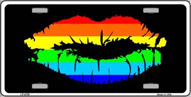 LP-4726 Lips Metal Novelty License Plate
