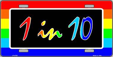 LP-4733 1 In 10 Metal Novelty License Plate