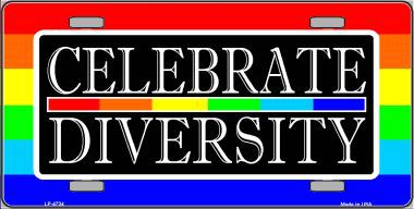 LP-4734 Celebrate Diversity Metal Novelty License Plate