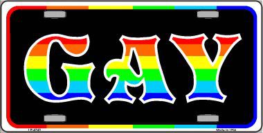 LP-4743 Gay Metal Novelty License Plate