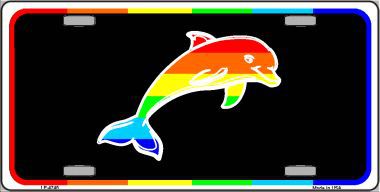 LP-4745 Dolphin Metal Novelty License Plate