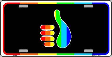 LP-4746 Thumbs Up Metal Novelty License Plate