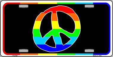 LP-4748 Peace Sign Metal Novelty License Plate