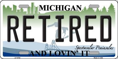 LP-4754 Retired Michigan State Metal Novelty License Plate