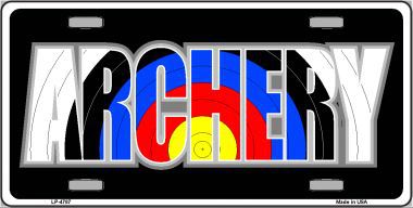 LP-4787 Archery Metal Novelty License Plate