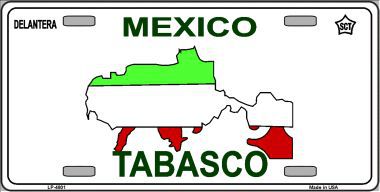 LP-4801 Tabasco Mexico Novelty Background Metal License Plate