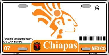 LP-4810 Chiapas Mexico Novelty Background Metal License Plate