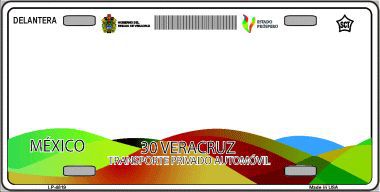 LP-4819 Veracruz Mexico Novelty Background Metal License Plate